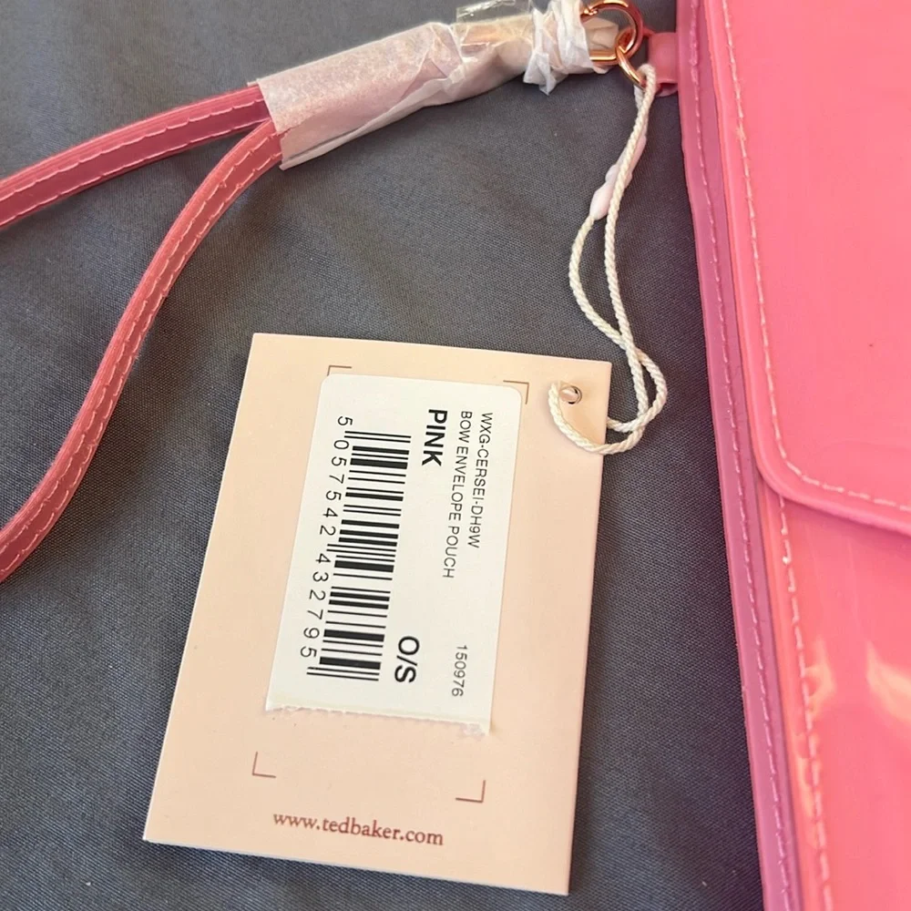 New ted baker krystan pink clutch bag
